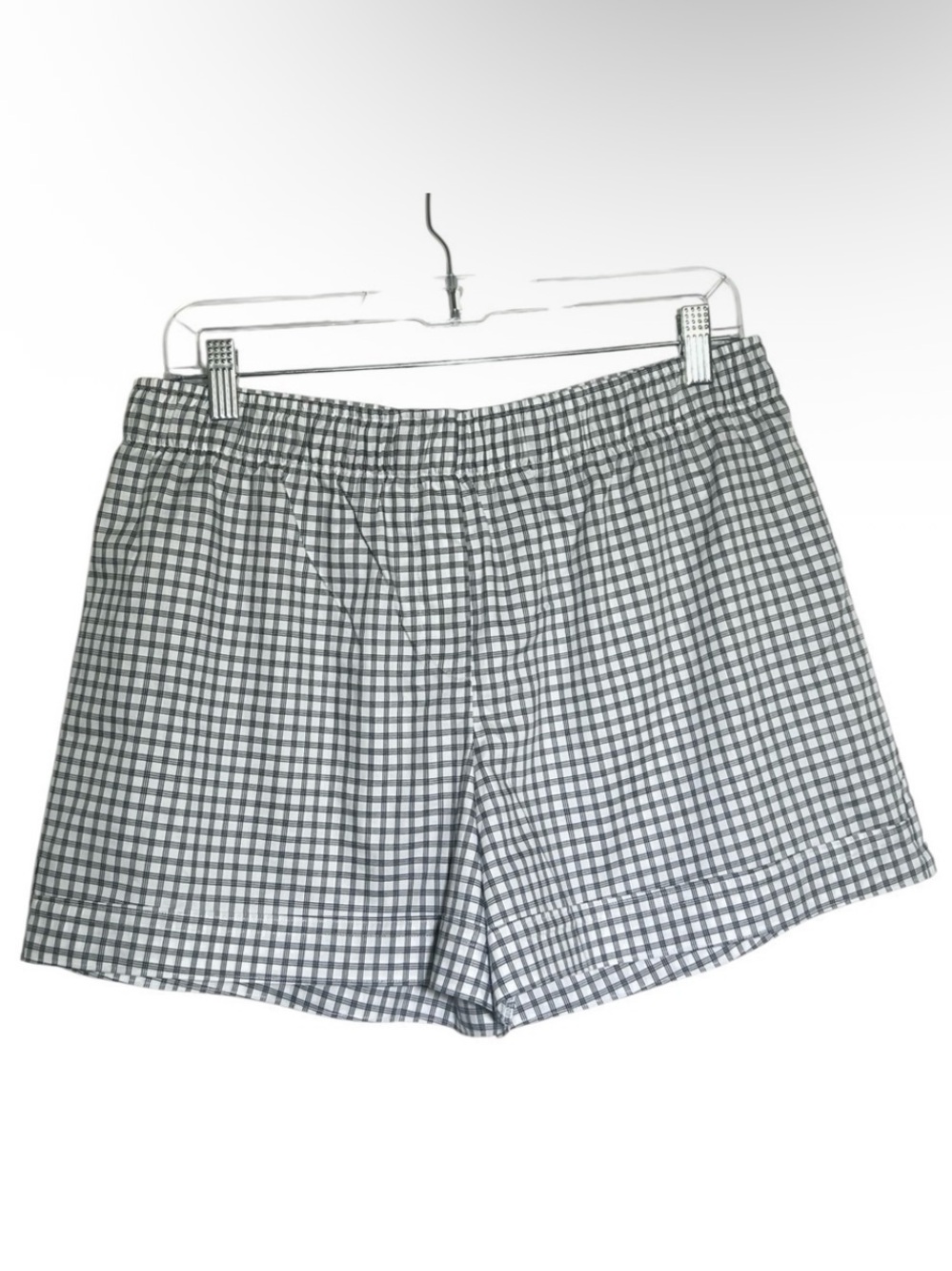 Claridge + King Black White Check The Boxer Shorts NWT Large